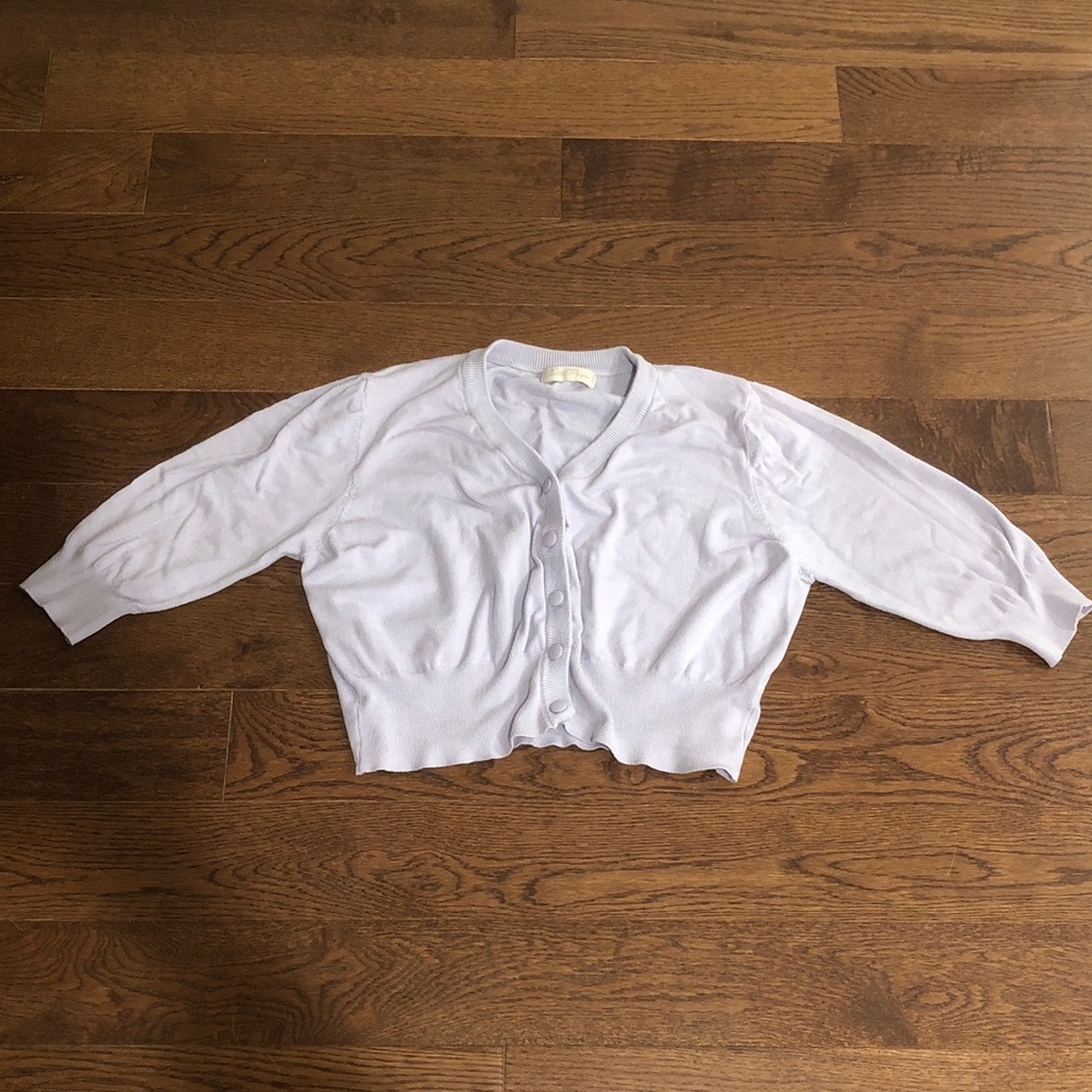 Lavender Cropped Cardigan